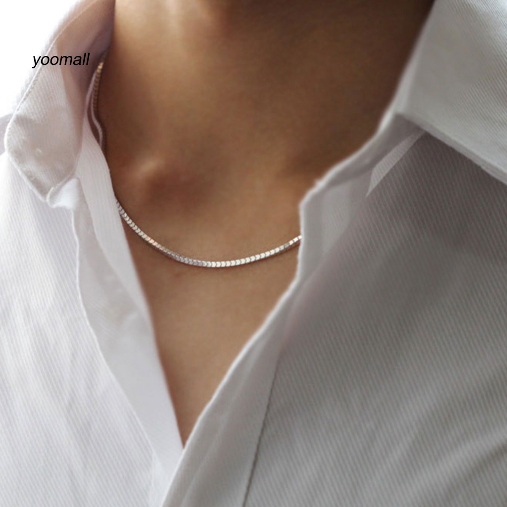 Vòng cổ Unisex Mạ Bạc 925 16 / 18 / 20 / 22 / 24inch