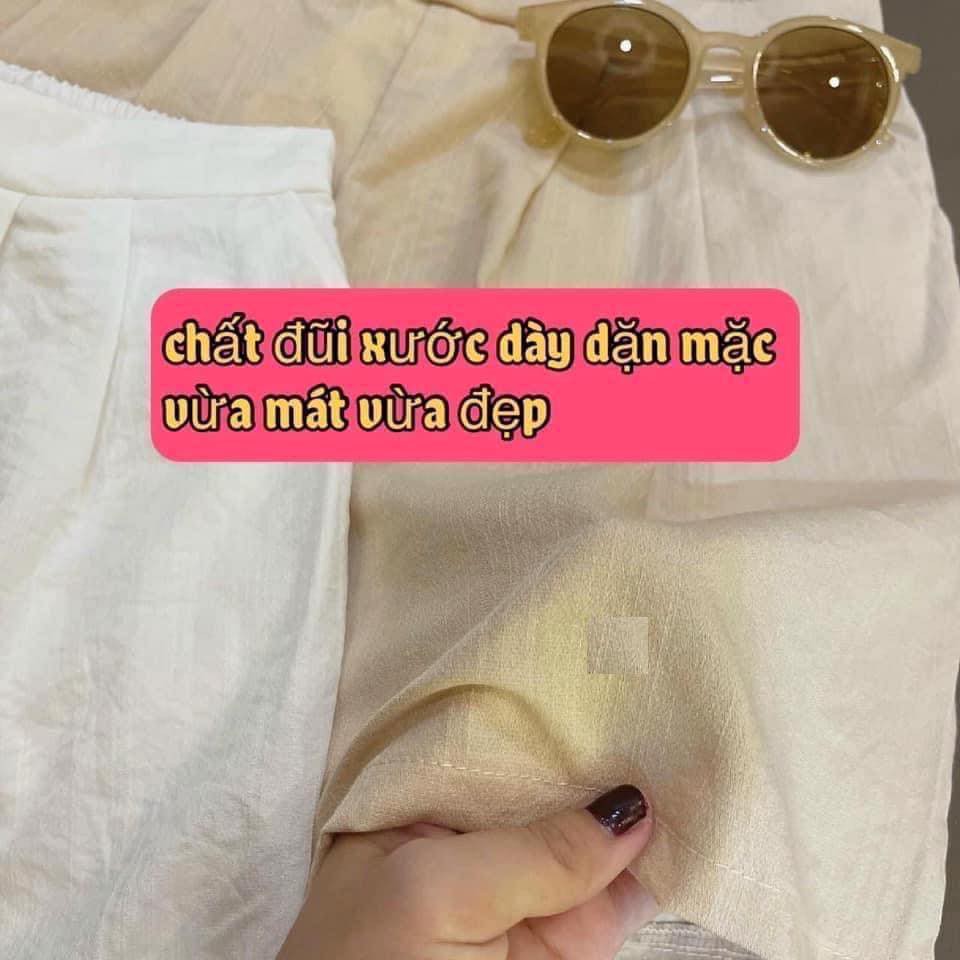 Quần Short Đũi Trơn ZR PEONYB Nữ [FREESHIP] 🌸 Shorts đùi ống rộng cạp chun basic màu ĐEN | TRẮNG | BE Ulzzang 🌸