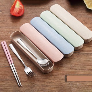 Bộ Muỗng Đũa hộp đựng lúa mạch