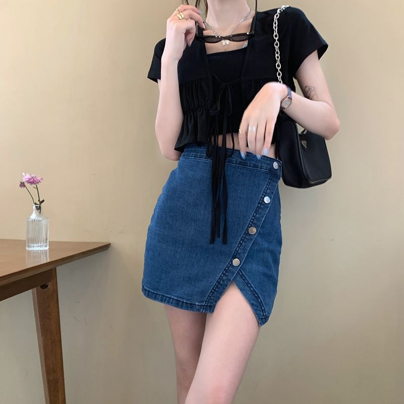 Chân váy denim phong cách hợp thời trang cho nữ D085 | BigBuy360 - bigbuy360.vn