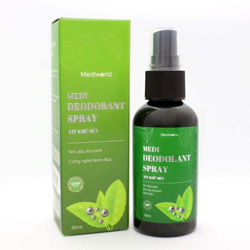 Medi Deodorant Spray – Xịt khử mùi với thành phần từ Nano bạc và tinh chất thiên nhiên