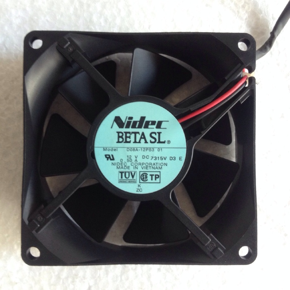 NIDEC D08A-12PS3 01 12V 0.5A 8025 Quạt điện khung gầm bền âm lượng không khí cao NIDEC D08A-12PS3 01