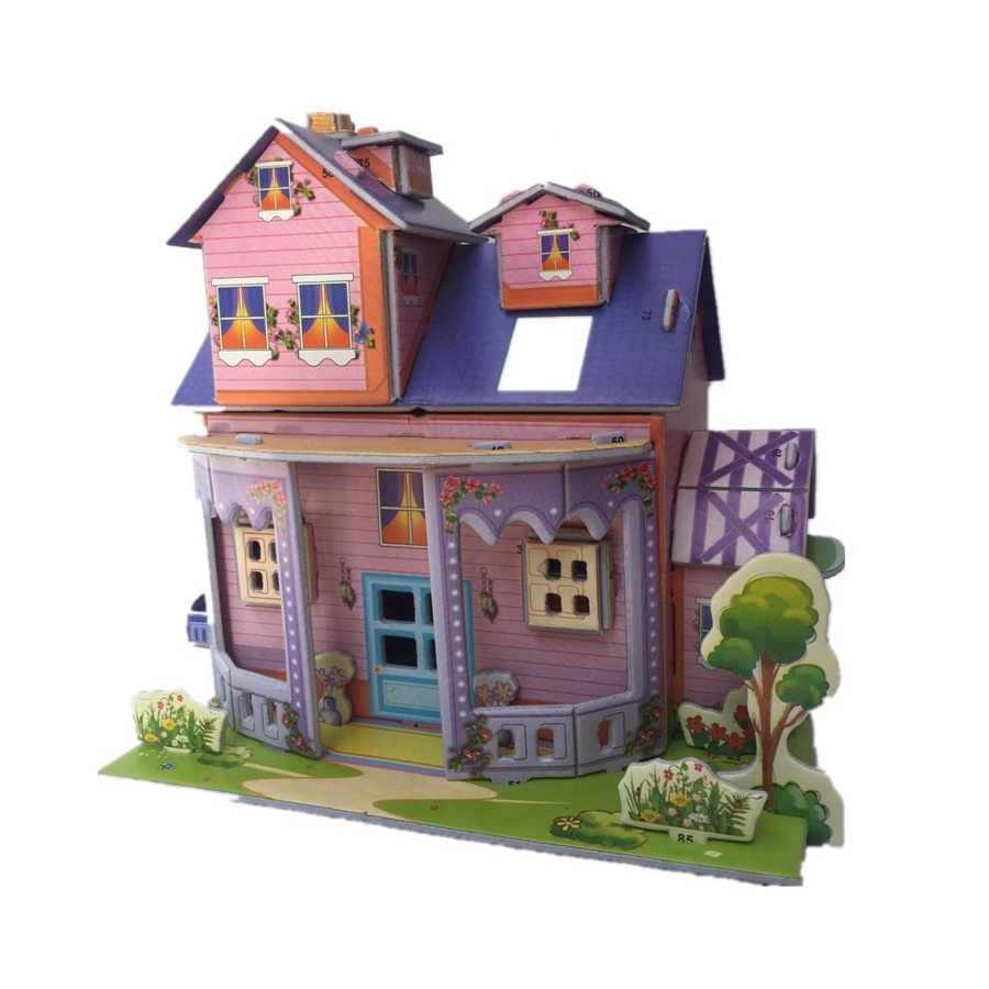 Đồ Chơi Mô Hình Nhà 3D Bằng Xốp Lắp Ráp Xếp Hình Cho Bé, Trang trí Nhà Cửa Decor Phòng Rất Đẹp