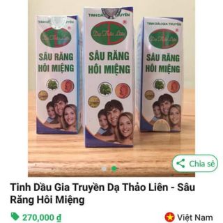 Tinh dầu sâu răng hôi miệng dạ thảo liên