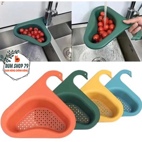 Khay lọc rác bồn rửa chén hình thiên nga nhỏ gọn tiện lợi, Khay đựng rác bồn rửa bát gắn vào vòi nước hình thiên nga