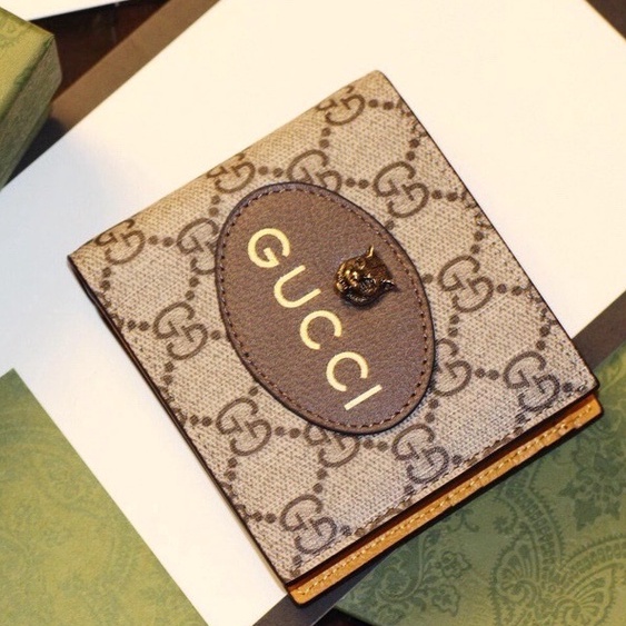 Ví ngắn gập Gucci mặt hổ sắt SC fullbox