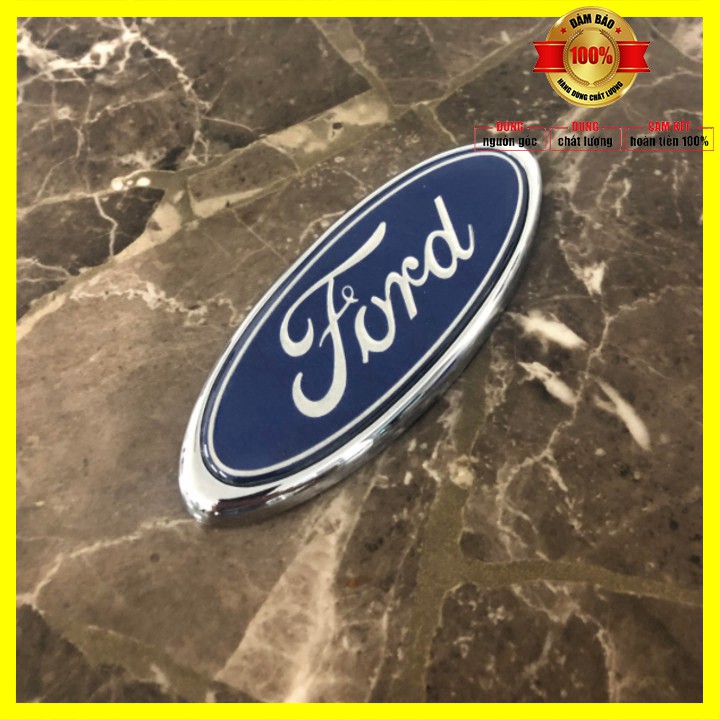 1 chiếc Logo biểu tượng trước và sau xe ô tô Ford  Kích thước 11.5cm*4.5cm chất liệu Nhựa ABS mã KLJ115