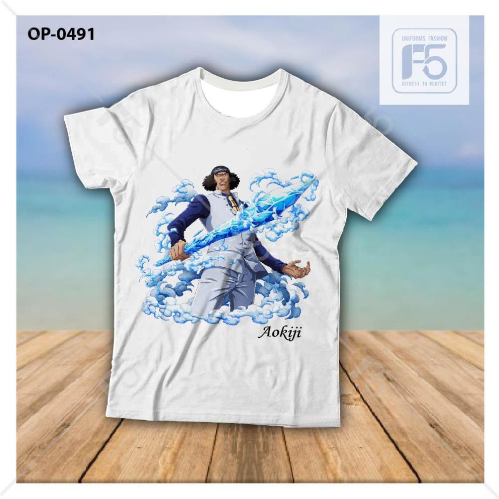 (SALE) Áo Thun Áo Phông OnePiece - Aokiji Đô Đốc OP491