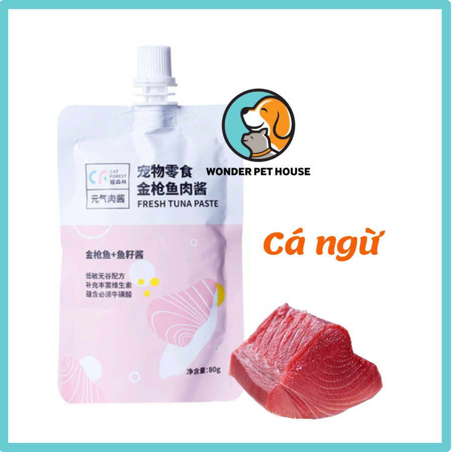 Súp thưởng tuýp CAT FOREST 80g cho mèo thơm ngon tiết kiệm