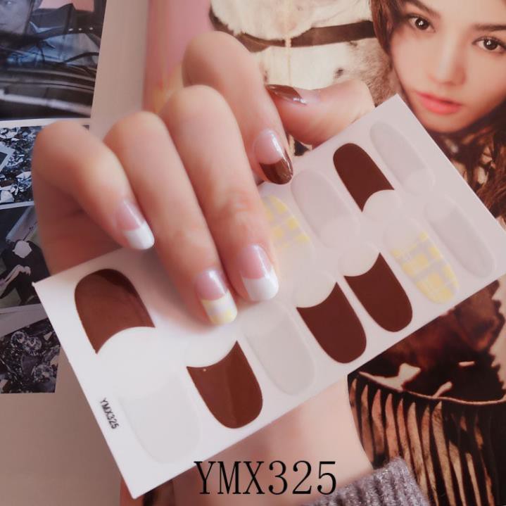 Bộ dán móng tay không thấm nước 14 móng nail sticker 325 327