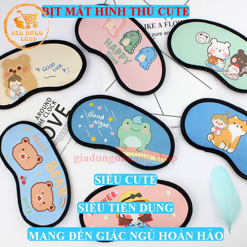 Bịt Mắt Ngủ Hình Thú Siêu Cute Che Mắt Phong Cách Hàn Quốc