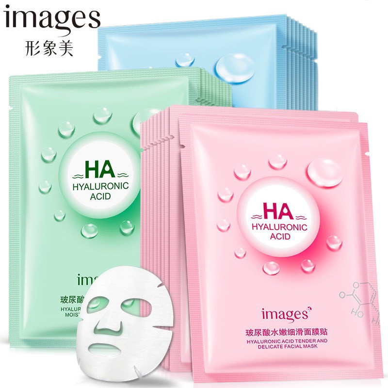 Mặt nạ giấy HA Images Hyaluronic Acid Facial Mask dưỡng trắng cấp ẩm hàng nội địa Trung