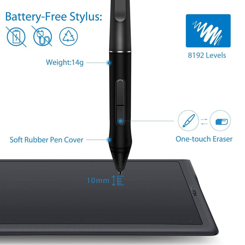 Bảng vẽ điện tử cảm ứng Huion Inspiroy Q11K v2 Wireless, vùng làm việc lớn - Hàng Chính Hãng