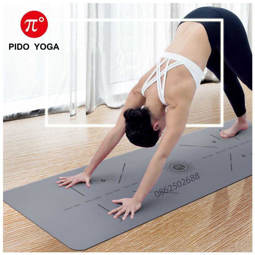 Thảm tập Yoga định tuyến Cao su tự nhiên PU Pido Cao Cấp -