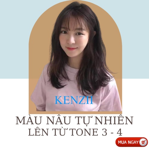 Thuốc Nhuộm Tóc Màu Nâu Tự Nhiên  Tặng Trợ Nhuộm  Kenzii Lên Từ Nền Đen ( Thuốc Nhuộm Tóc Nâu )