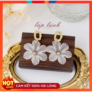 [Có sẵn] BÔNG TAI/ KHUYÊN TAI HOA MAI MẶC ÁO DÀI BẠC 925 PHONG CÁCH HÀN QUỐC BT18