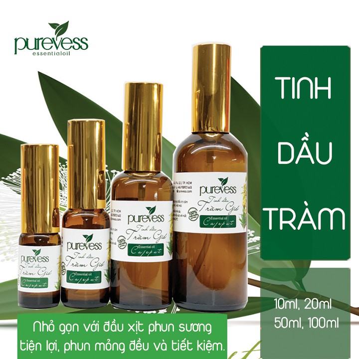 Tinh dầu Tràm giúp kháng khuẩn giảm mệt mỏi và thư giãn PUREVESS 10ml