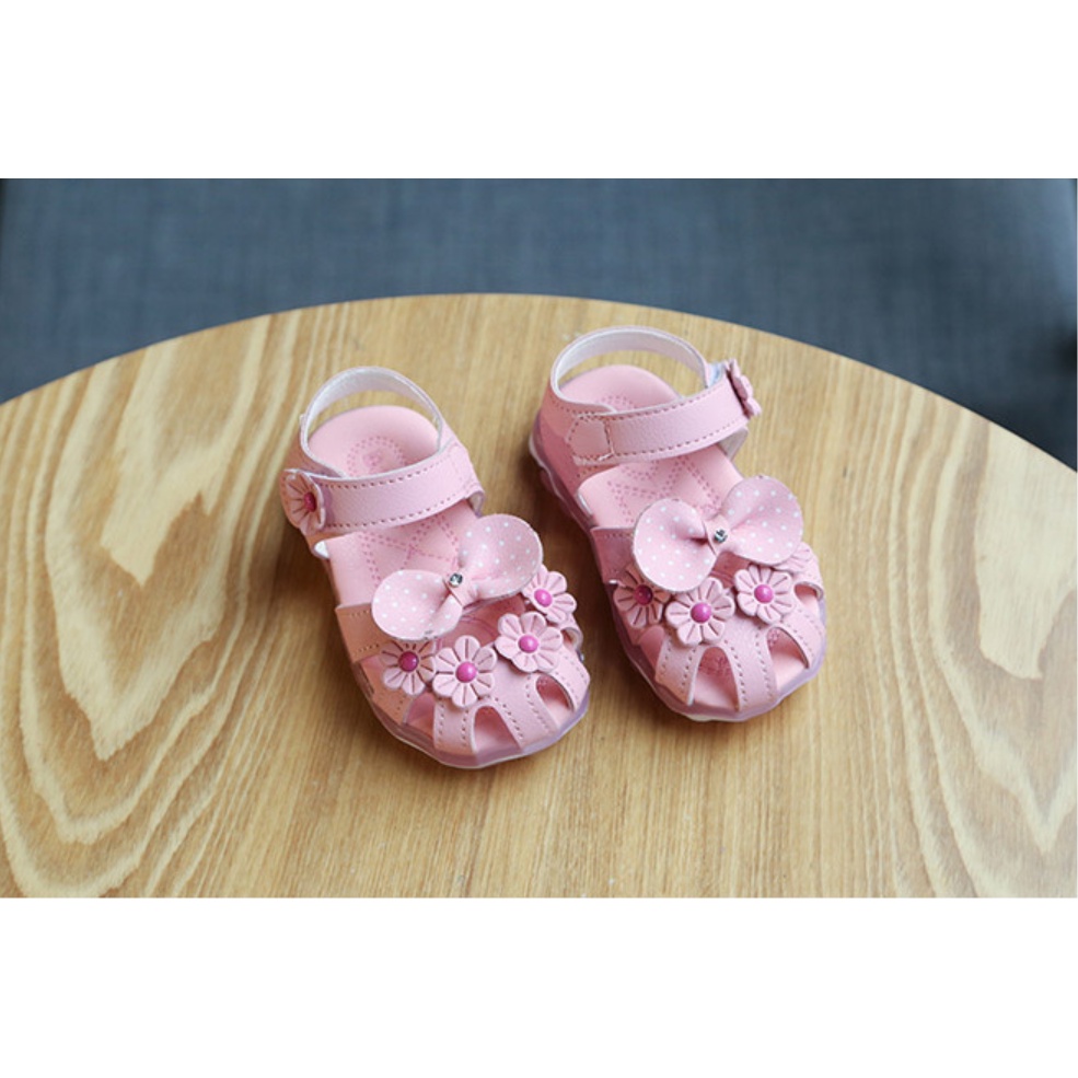 giày sandal cao cấp có đèn cho bé gái 6-36 tháng. Giày búp bê đẹp cho bé gái tập đi. My Little Boss