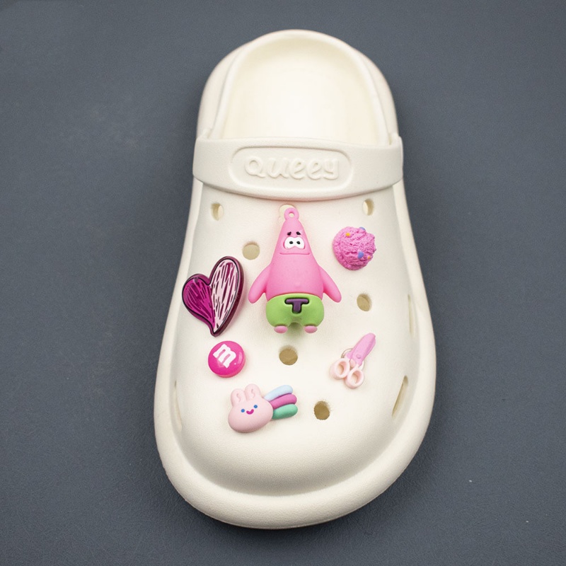 Bộ Phụ Kiện Nút Giày Ba Chiều Hình SpongeBob Squarepants Patrick Star Cho Búp Bê Charms