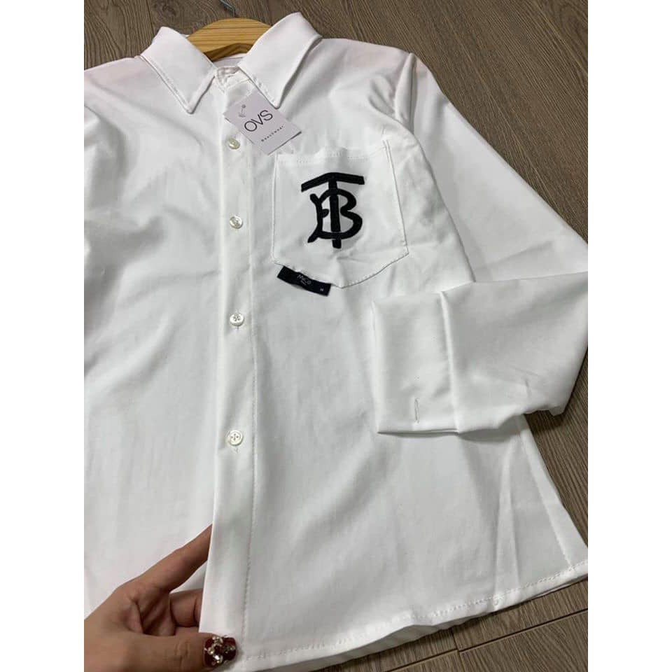 Áo sơ mi trắng 🍓🍓áo sơ mi nữ đi học, thêu chữ TB, stye ulzzang, áo unisex, vải kate thái mềm mát, KPI