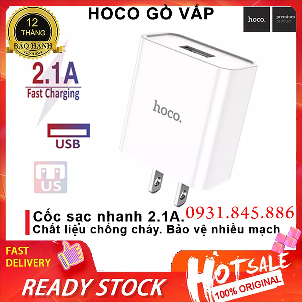 ⚡Mới⚡Cốc Sạc Nhanh Hoco C81 2.1A Chất Liệu PVC An Toàn Cho Điện Thoại iPhone Samsung Huawei Xiaomi Oppo