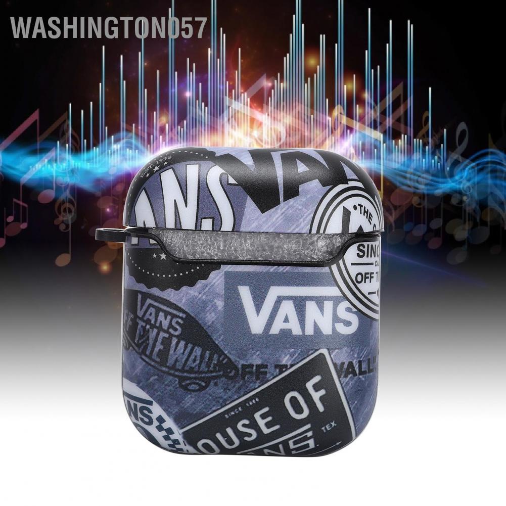 Washington057 Letters Pattern Earphone Case Protective Cover Shell Accessories for IOS Earbuds 2