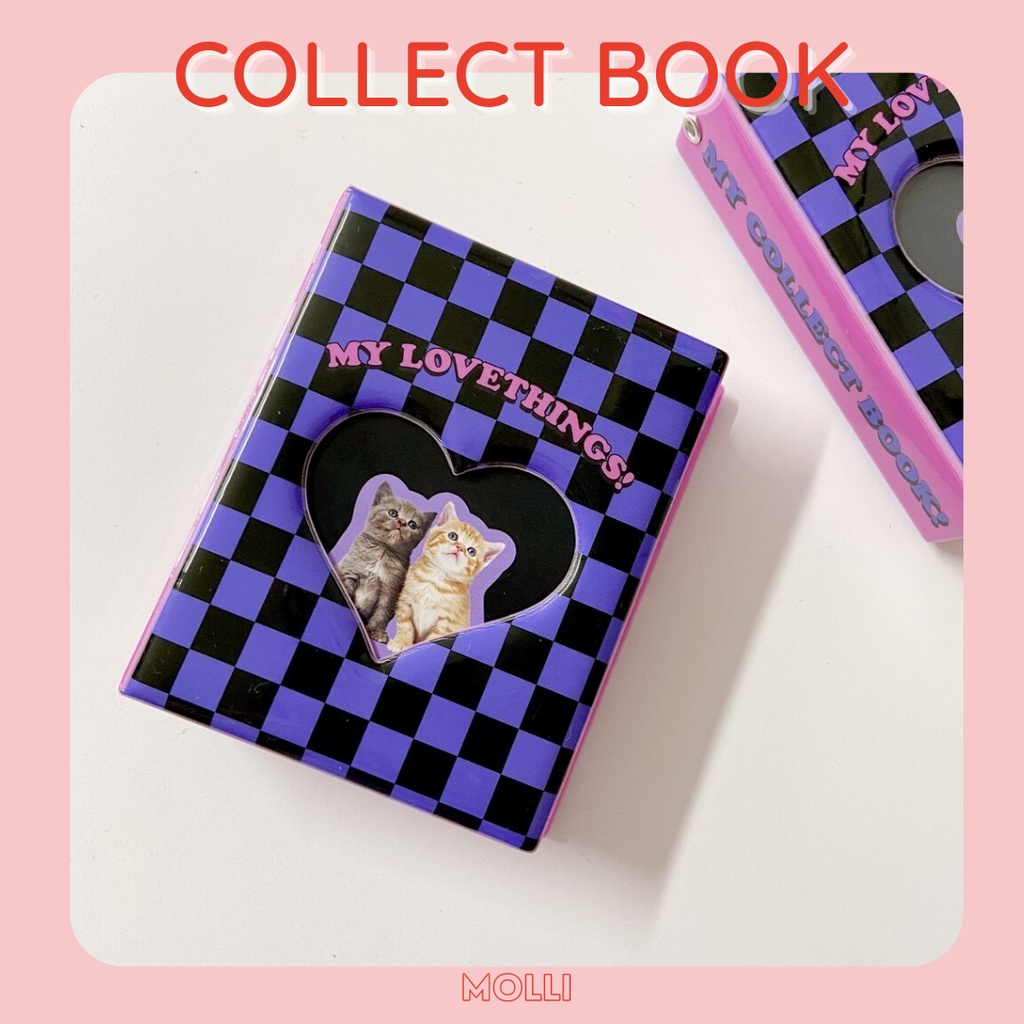 Collect Book/ Album kẻ sọc đựng thẻ/ ảnh in theo yêu cầu 16 ô đựng ảnh