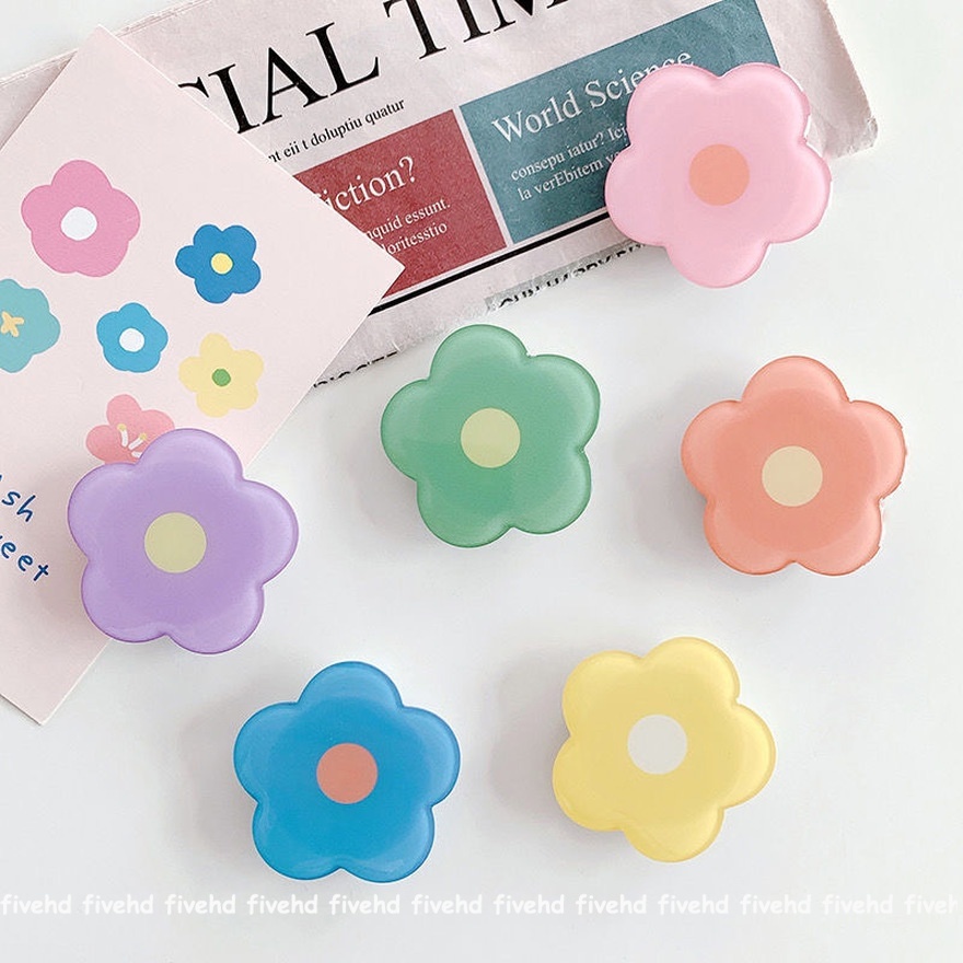 Vòng Nhẫn Đỡ Điện Thoại Hình Hoa Cầu Vồng Dễ Thương Đứng