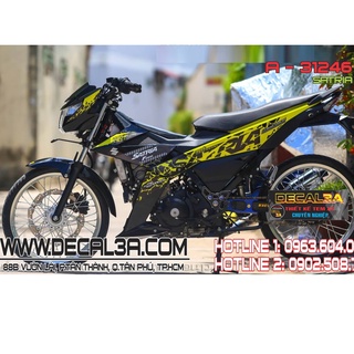 Tem rời satria f150 vệt bẩn