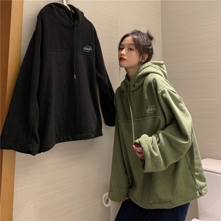 Áo hoodie len lông cừu dày vintage có mũ trùm đầu thu đông 2022