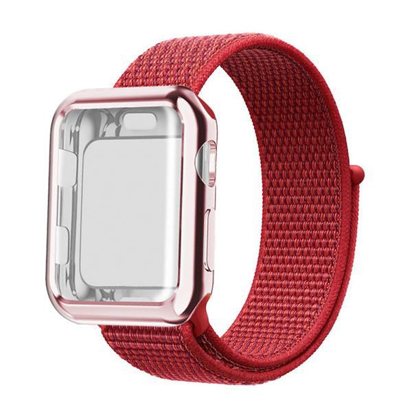 All-inclusive case + nylon strap Apple Watch iwatch strap 38mm /40mm 40mm/44mm series 6/SE/5/4/3/2/1