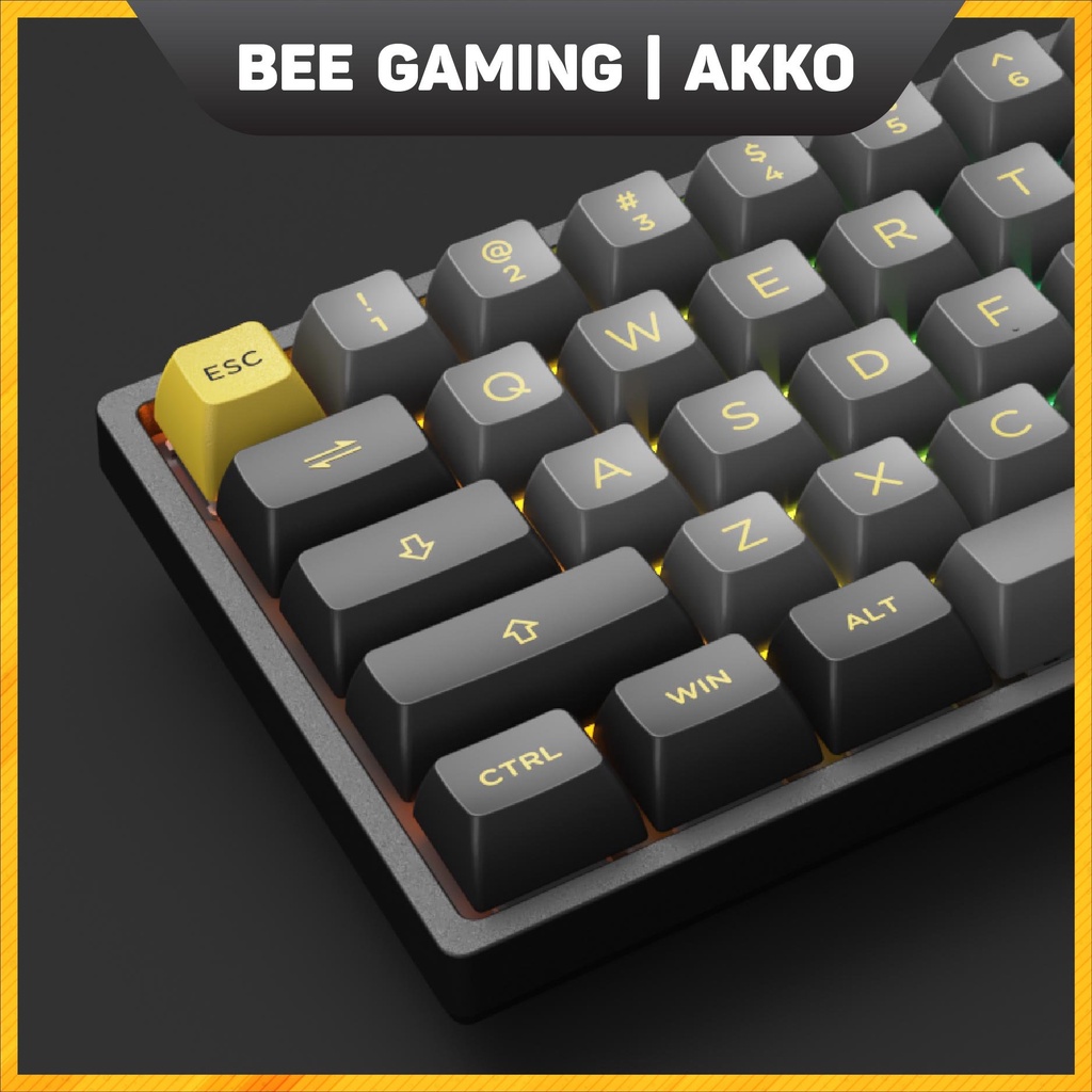 Bàn phím cơ AKKO 3068B Multi-modes Black Gold