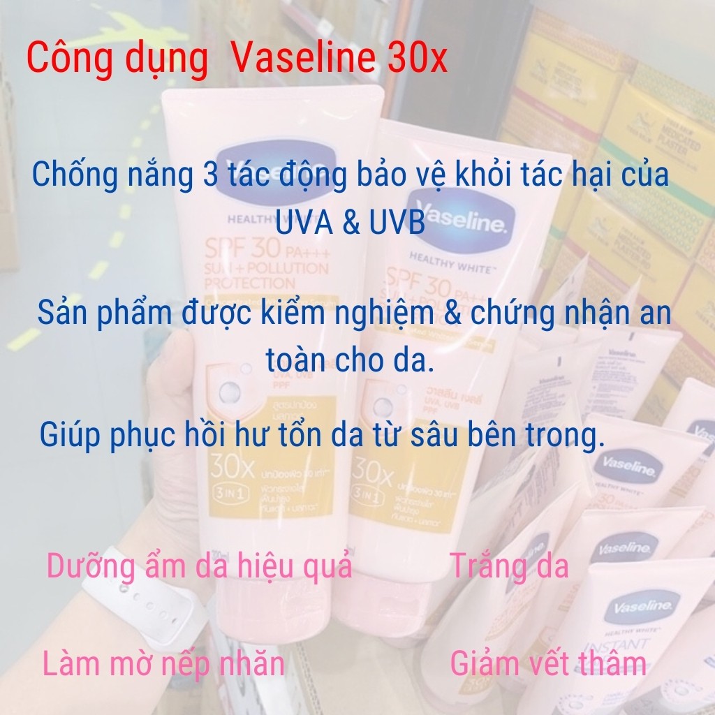 Sữa Dưỡng Thể VASELINE 30X Da Trắng Hồng Gấp 30 Lần Nhanh Chóng (320ml)