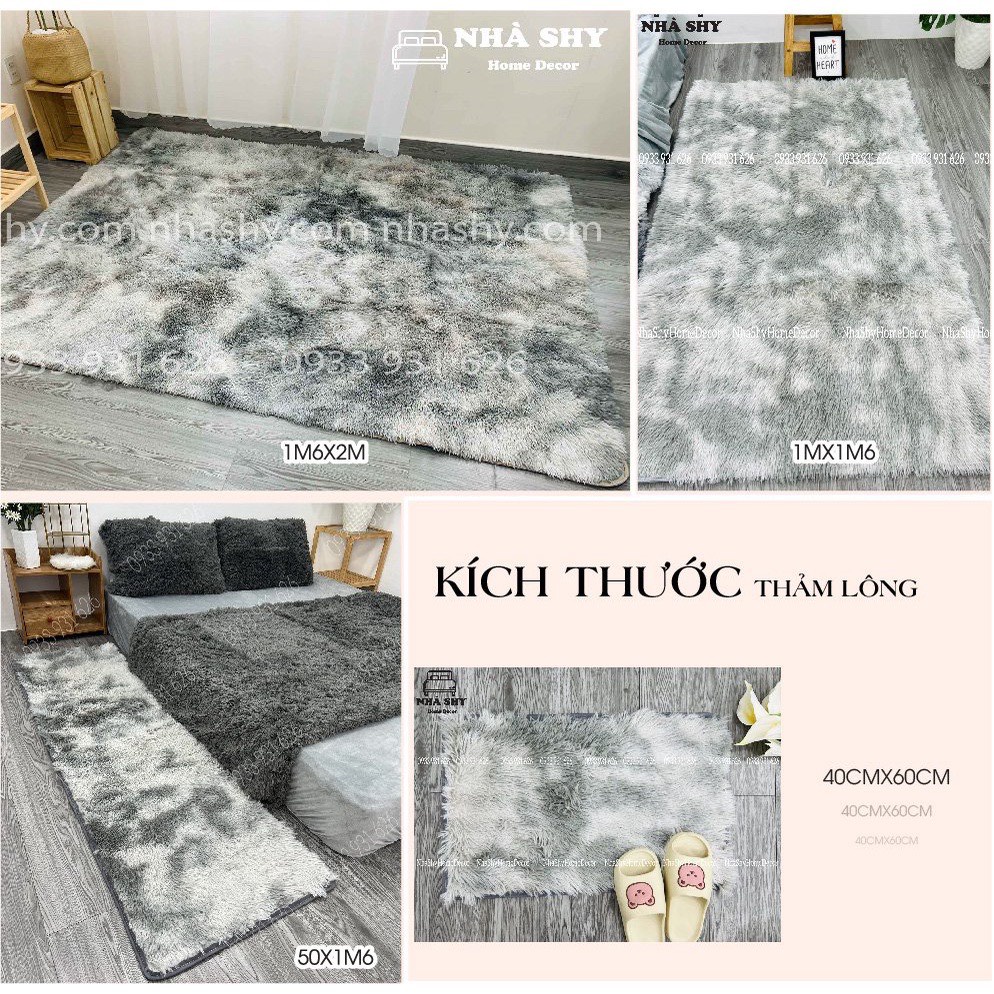 Thảm Lông Trải Sàn Màu Loang - Cao Cấp - Thảm Lông Giá Rẻ