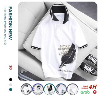 Áo thun cổ trụ nam, vải cotton xuất xịn, form polo chuẩn