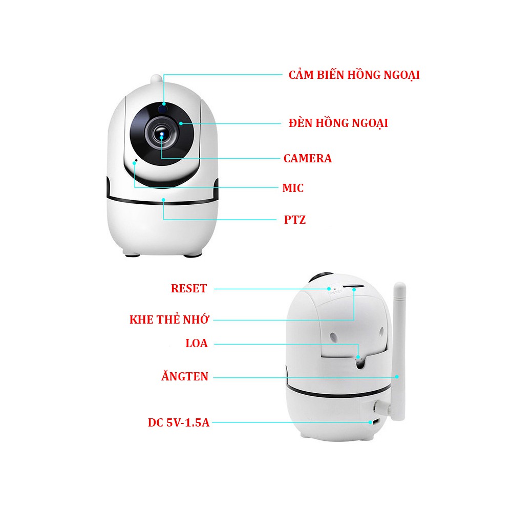 Camera Giám Sát Trong Nhà Icsee SEE360 - Hỗ Trợ 4 Đèn Hồng Ngoại Quay Đêm - Đàm Thoại 2 Chiều | BigBuy360 - bigbuy360.vn
