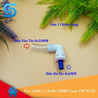 Van nước 1 chiều 6mm cong thẳng