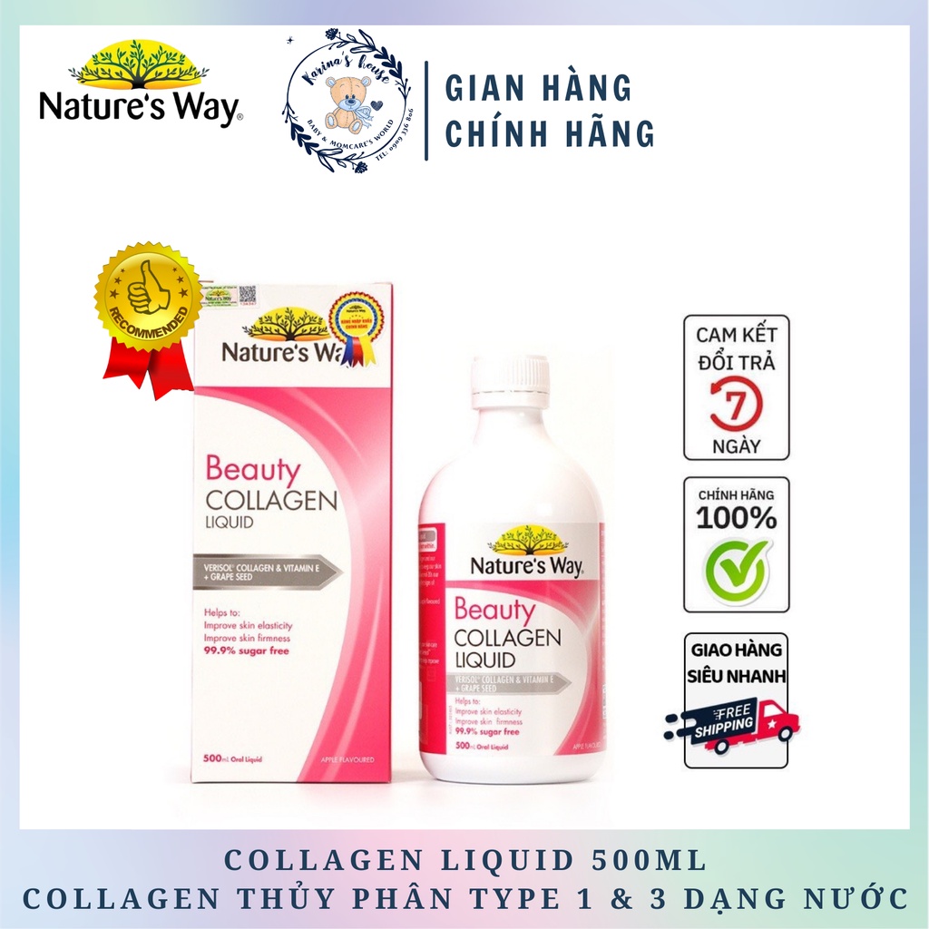Beauty Collagen Liquid Nature's Way bổ sung collagen phân thủy 500ml