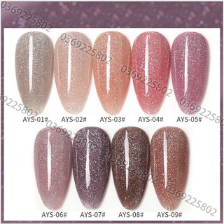 SET Sơn gel AS màu nhũ MỚI AYS 9 chai đỏ nhọn 15ml siêu HOT