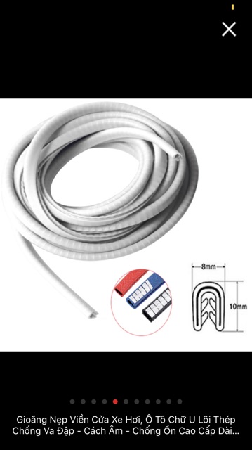 10-15md cao su lõi thép chữ u - nẹp viền cánh cửa xe ô tô 4 chỗ - NẸP VIỀN CHỈ MẠ CROM CHỮ U trang trí nội thất ô t