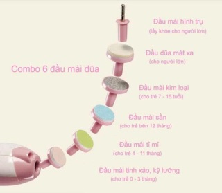 Dụng cụ mài dũa móng tay cho bé