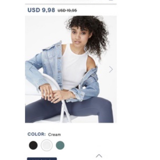 Áo sát nách dáng Crop top nữ AE