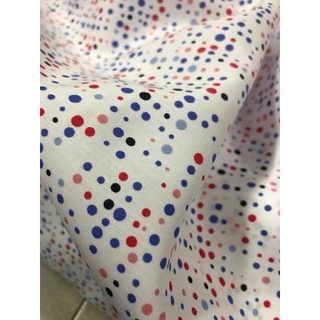 Vải cotton chấm bi