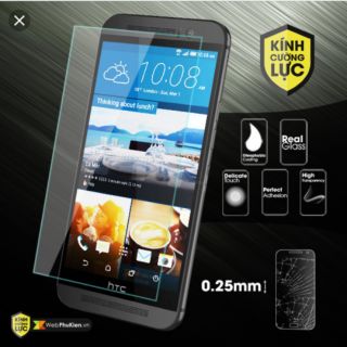 Combo 3 miếng dán kính cường lực cho htc one M8