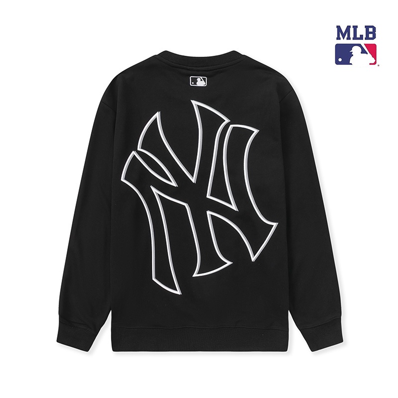 ❤❀  ❤ Mlb Áo Nỉ Dài Tay Cổ Tròn Thêu Họa Tiết Thời Trang Cho Nam Nữ