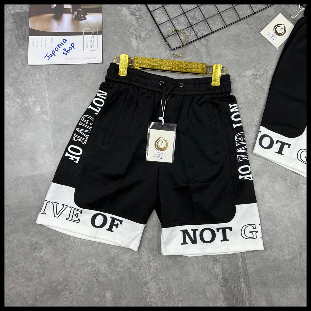 Quần short nam thể thao NOT GIVE OF , quần đùi nam mặc nhà co giãn 4 chiều thấm hút hoạt động thể thao