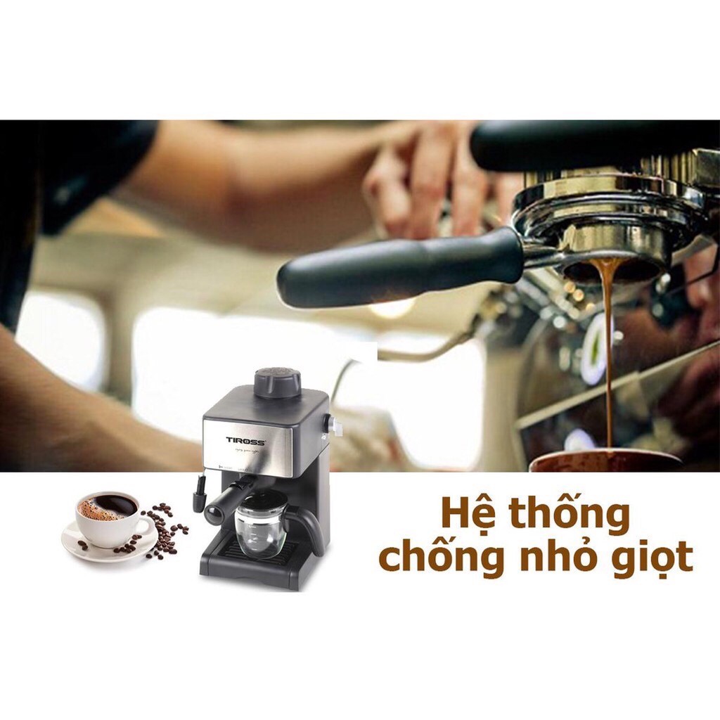 [Free Ship] Máy Pha Cafe Espresso Tiross TS621, Sản Phẩm Chính Hãng, Bảo Hành 12 Tháng