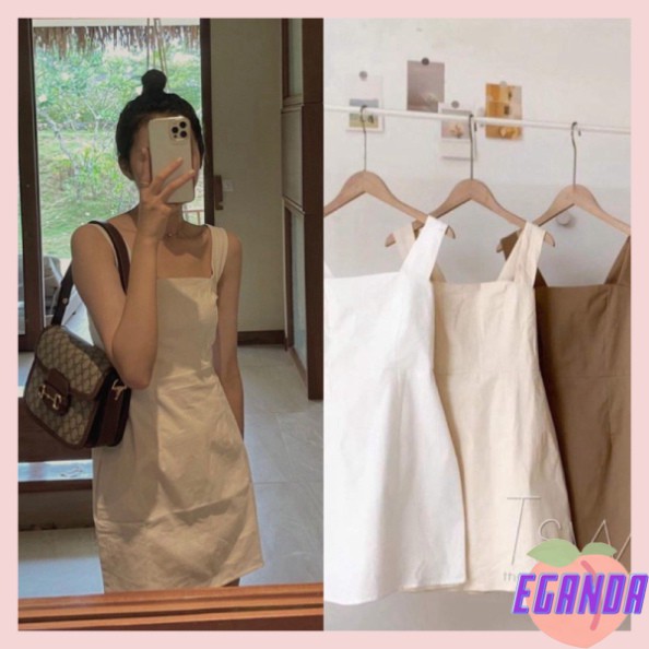 Đầm 2 dây lien chun sau siêu hot