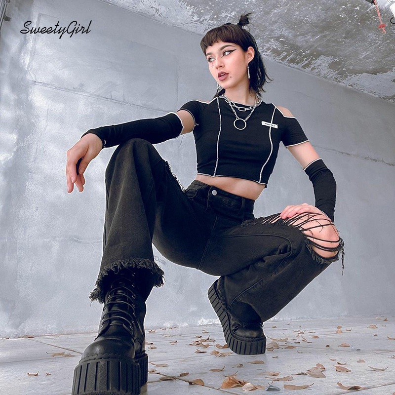 Quần Jean Ống Loe Lưng Thấp Màu Trơn Thời Trang Cho Nữ 2022