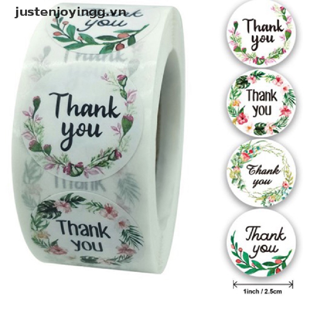 Cuộn 500 Miếng Dán Chữ Thank You Trang Trí
